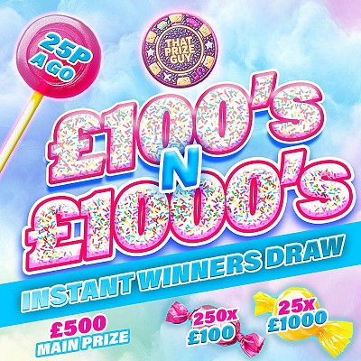 £100's and £1000's Instant Win - End Prize £500